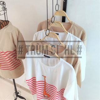 Áo Thun Tay Lỡ Hươu Cao Cổ