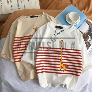 Áo Thun Tay Lỡ Hươu Cao Cổ