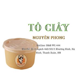Tô giấy Kraft nâu đựng đồ ăn có nước