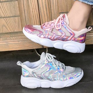 Giày Thể Thao Nữ Thoáng Khí Lấp Lánh Cá Tính D2519