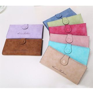 Ví nữ dáng dài Hàn Quốc khóa nút ngoài HORROW FASHION