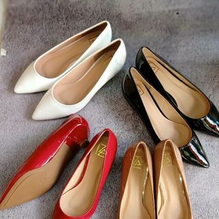 Giày bít mũi nhọn da bóng nano