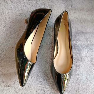 Giày bít mũi nhọn da bóng nano