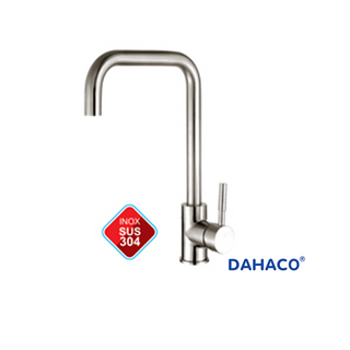 Vòi chén nóng lạnh củ tròn ống tròn chữ U inox 304 DHC-04C DAHACO giá sỉ