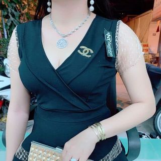 ĐỒ BỘ NỮ THUN CỔ VEST PHỐI REN