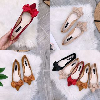 Giày Bệt mũi nhọn nơ 6 cánh