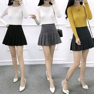 váy dạ xếp ly phong cách hàn quốc