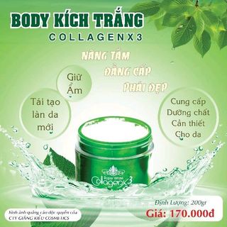 Kem Body Kích Trắng Collagen X3