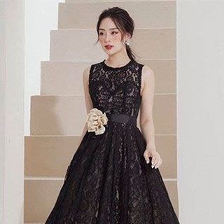 ĐẦM REN XÒE SÁT NÁCH MS 2358