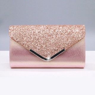 Clutch Nữ Ví Cầm Tay Dự Tiệc Kim Tuyến Óng Ánh Sang Trọng D9161