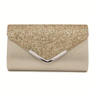 Clutch Nữ Ví Cầm Tay Dự Tiệc Kim Tuyến Óng Ánh Sang Trọng D9161