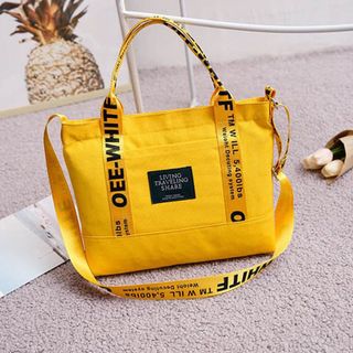 Túi Vải Canvas Phối Chữ Thời Thượng D020