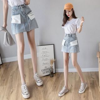 Chân váy Jean thiết kế lộn ngược không đụng hàngbao xinh trẻ trung năng động-301