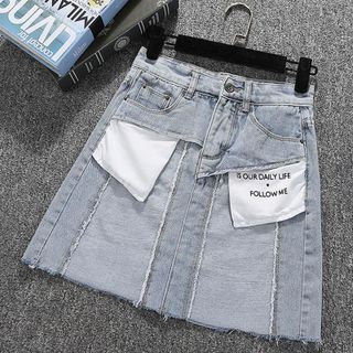 Chân váy Jean thiết kế lộn ngược không đụng hàngbao xinh trẻ trung năng động-301
