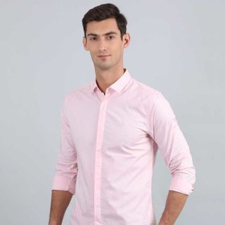 Áo sơ mi nam hồng vải mềm mịn thoáng mát không nhăn dễ ủi Quận Tân Phú TPHCM