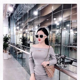 Đầm body tay dài khoét cao cấp