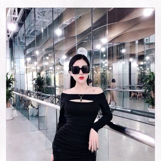 Đầm body tay dài khoét cao cấp