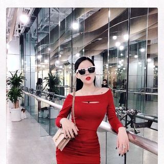 Đầm body tay dài khoét cao cấp