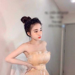Đầm ống xếp ly bóng kiếng