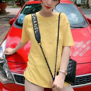 Áo thun tay lỡ cotton 2 màu bánh bèo
