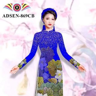 Áo Dài in 3D lụa habutai co dãn