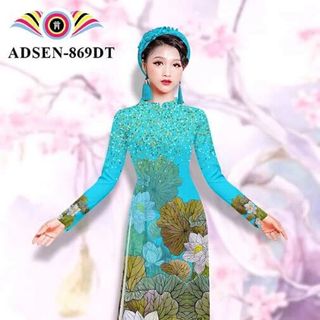 Áo Dài in 3D lụa habutai co dãn