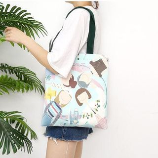 TÚI TOTE VẢI PHƯƠNG TIỆN GIAO THÔNG ĐEO VAI ĐEO CHÉO NỮ CANVAS ĐI HỌC ĐI CHƠI TTV19