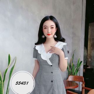 Đầm kate phối cổ trắng sỉ từ 5sp bất kỳ