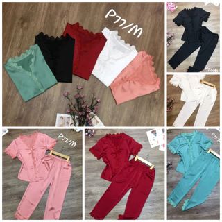 Đồ bộ pijama lụa satin - viền ren - giá sỉ giá bán buôn