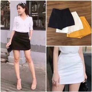 Quần short giả váy khóa lưng