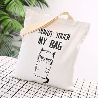TÚI TOTE VẢI MÈO GIẬN DỮ ĐEO VAI ĐEO CHÉO NỮ CANVAS ĐI HỌC ĐI CHƠI HÀN QUỐC ĐẸP GIÁ RẺ TTV03