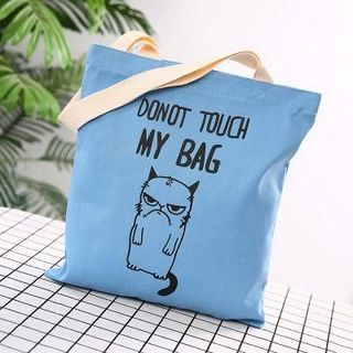 TÚI TOTE VẢI MÈO GIẬN DỮ ĐEO VAI ĐEO CHÉO NỮ CANVAS ĐI HỌC ĐI CHƠI HÀN QUỐC ĐẸP GIÁ RẺ TTV03