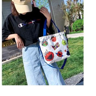 TÚI TOTE VẢI DÂY ĐÔI HOẠT HÌNH ĐEO VAI ĐEO CHÉO NỮ CANVAS ĐI HỌC ĐI CHƠI HÀN QUỐC ĐẸP GIÁ RẺ TTV10