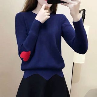 Áo len gân thêu tim sỉ từ 5sp bất kỳ