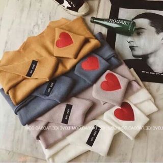 Áo len gân thêu tim sỉ từ 5sp bất kỳ