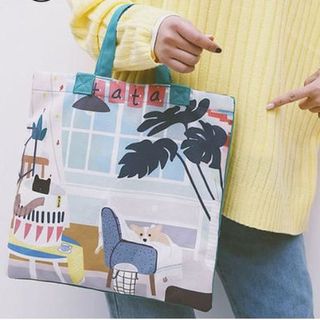 TÚI TOTE VẢI CHÚ CHÓ CORCY NGỘ NGHĨNH ĐEO VAI ĐEO CHÉO NỮ CANVAS ĐI HỌC ĐI CHƠI TTV18