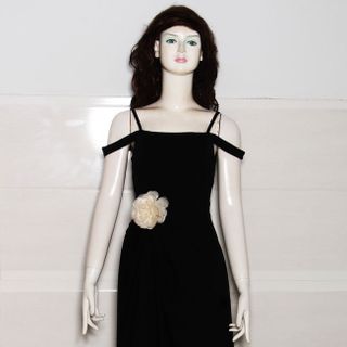ĐẦM 2 DÂY EO ĐÍNH HOA HỒNG MS 2369