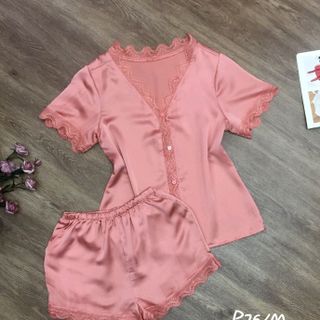 Đồ bộ pijama lụa satin - viền ren - giá sỉ giá bán buôn
