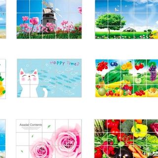 miếng dán nhà bếp chống dầu mỡ Kích thước 45cm x 75cm nhiều mẫu