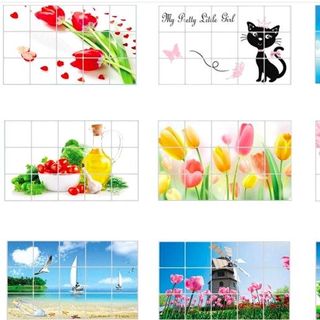 miếng dán nhà bếp chống dầu mỡ Kích thước 45cm x 75cm nhiều mẫu