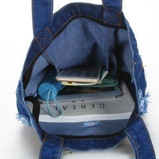 TÚI TOTE VẢI JEAN RÁCH ĐEO VAI ĐEO CHÉO NỮ ĐI HỌC ĐI CHƠI HÀN QUỐC ĐẸP GIÁ RẺ TTV05