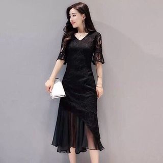 Đầm body ren phối lưới sỉ từ 5sp bất kỳ