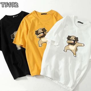 Áo thun cổ tròn in hình thú cưng