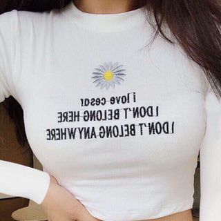 Áo thêu hoa cúc tay dài giá sỉ