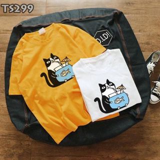 Áo thun in 3 màu i hình con vật cute giá sỉ
