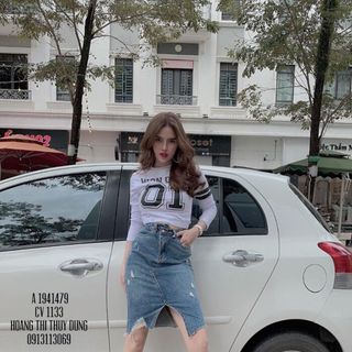 Áo thun croptop tay dài 01