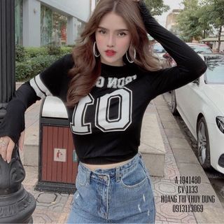 Áo thun croptop tay dài 01 giá sỉ