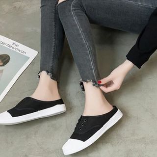 Giầy mọi lười thể thao hở gót sục vải giầy slip on vải nữ Hàn Quốc cao cấp đẹp giá rẻ 317 GVNU02 giá sỉ