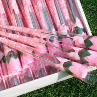 Hoa hồng sáp thơm nguyên cây mẫu y hình luôn