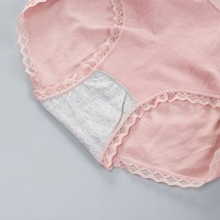 Quần lót dạng đùi kháng khuẩn cotton chữ V nữ cạp to ren gấu xuất Nhật QLNU06 giá sỉ